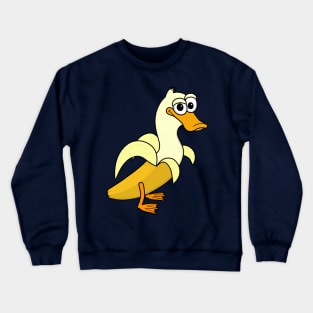 Funny Cartoon Banana Duck Hybrid Humor Meme Crewneck Sweatshirt